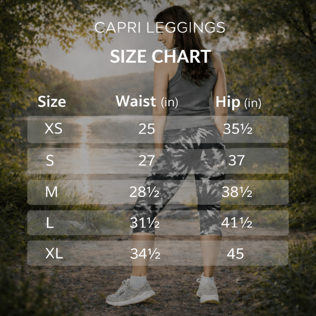 Capri - Leggings β Schwarz - WeiΓ Tie - Dye - Design - YogaStylz