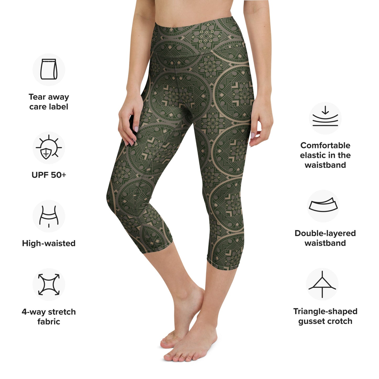 Geo - Spirit Yoga - Capri - Leggings – Komfort & Energie in Harmonie - YogaStylz