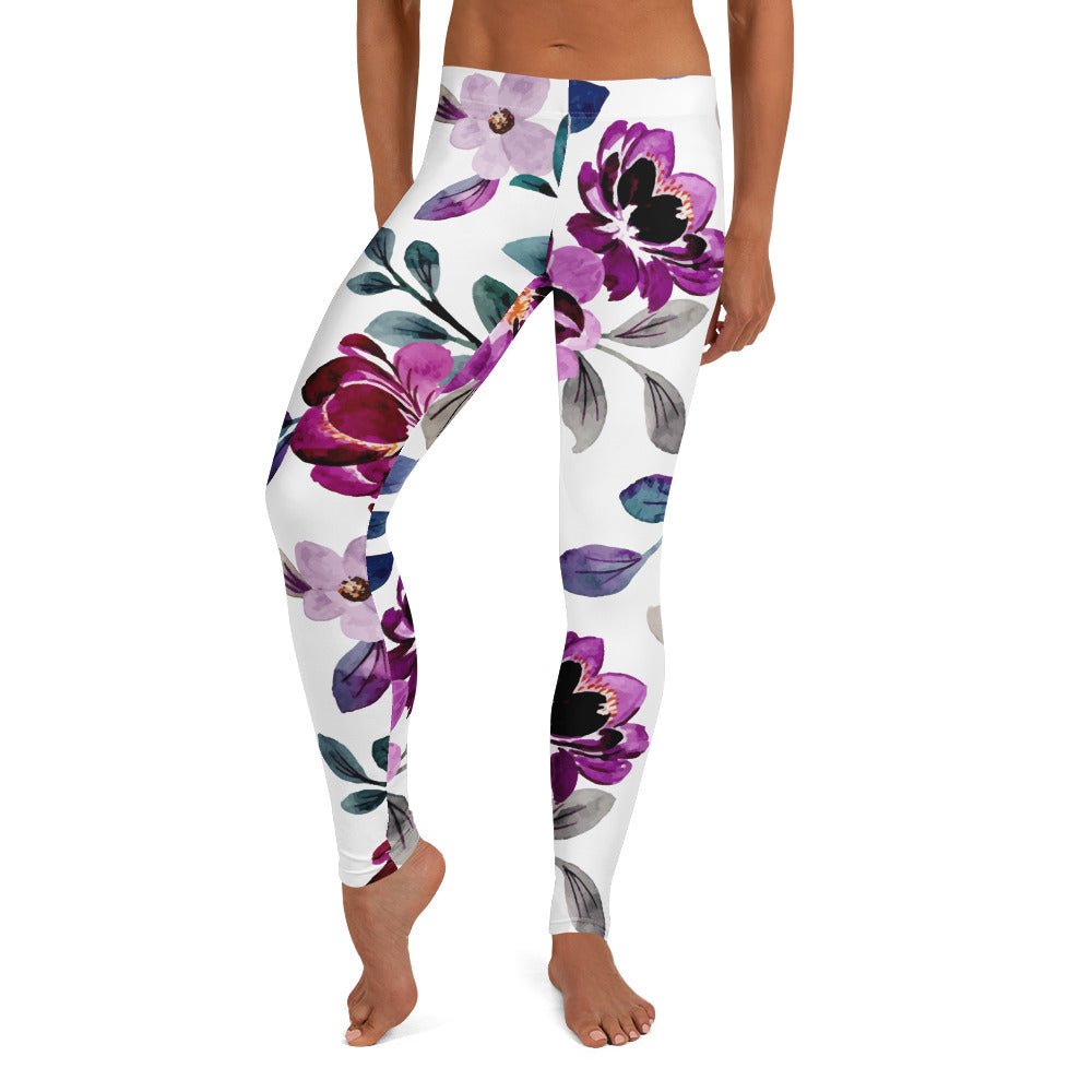 Leggings mit dezentem Blumenmuster - YogaStylz