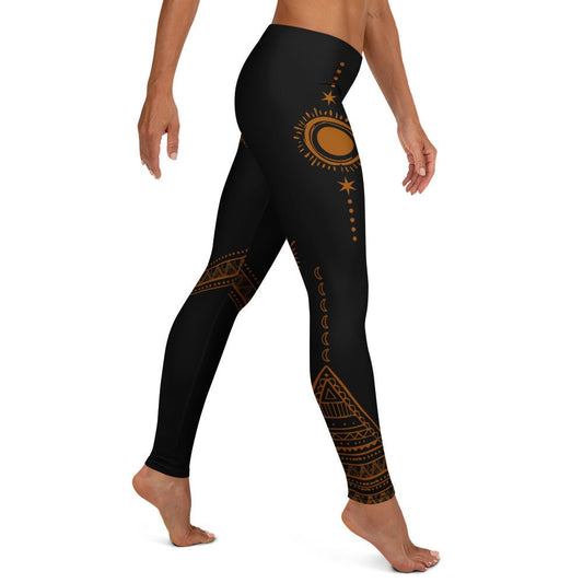 Leggings Tribal Sun Leggings – Kraftvolles Design trifft Komfort - YogaStylz