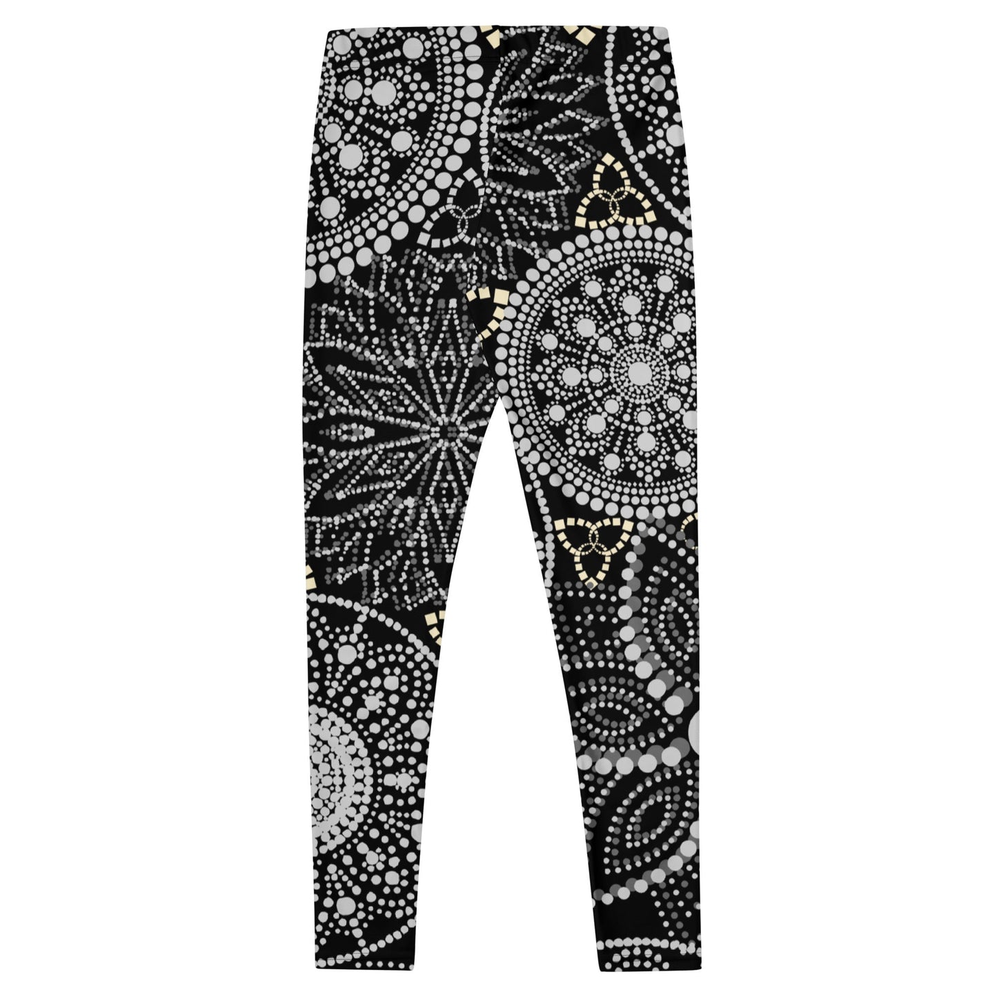 Mandala Leggings Schwarz Weiß – Boho Style mit UV - Schutz | Langlebige Damenleggings mit 4 - Wege - Stretch & elastischem Bund - YogaStylz