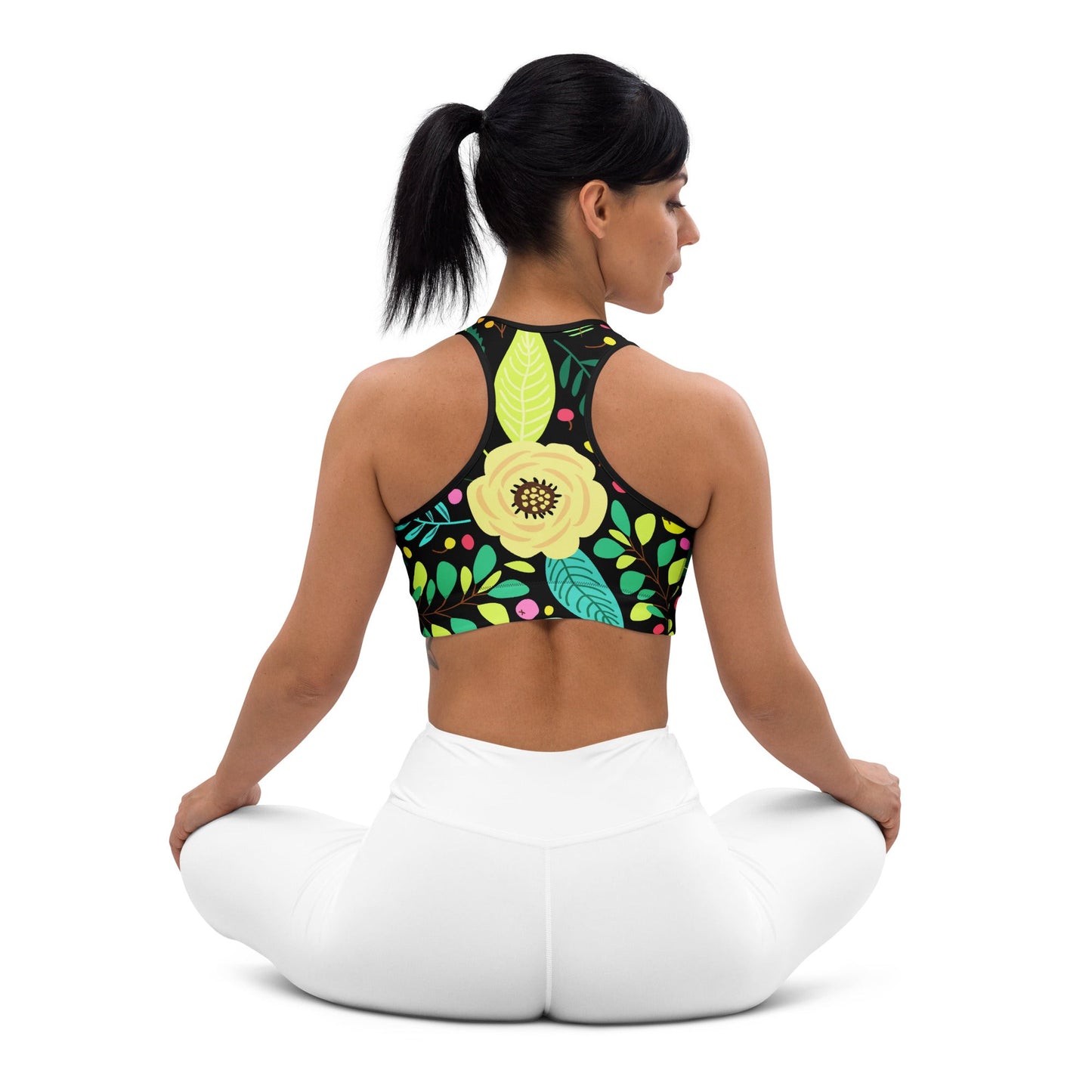 Sport - BH in buntem floralem Muster - YogaStylz