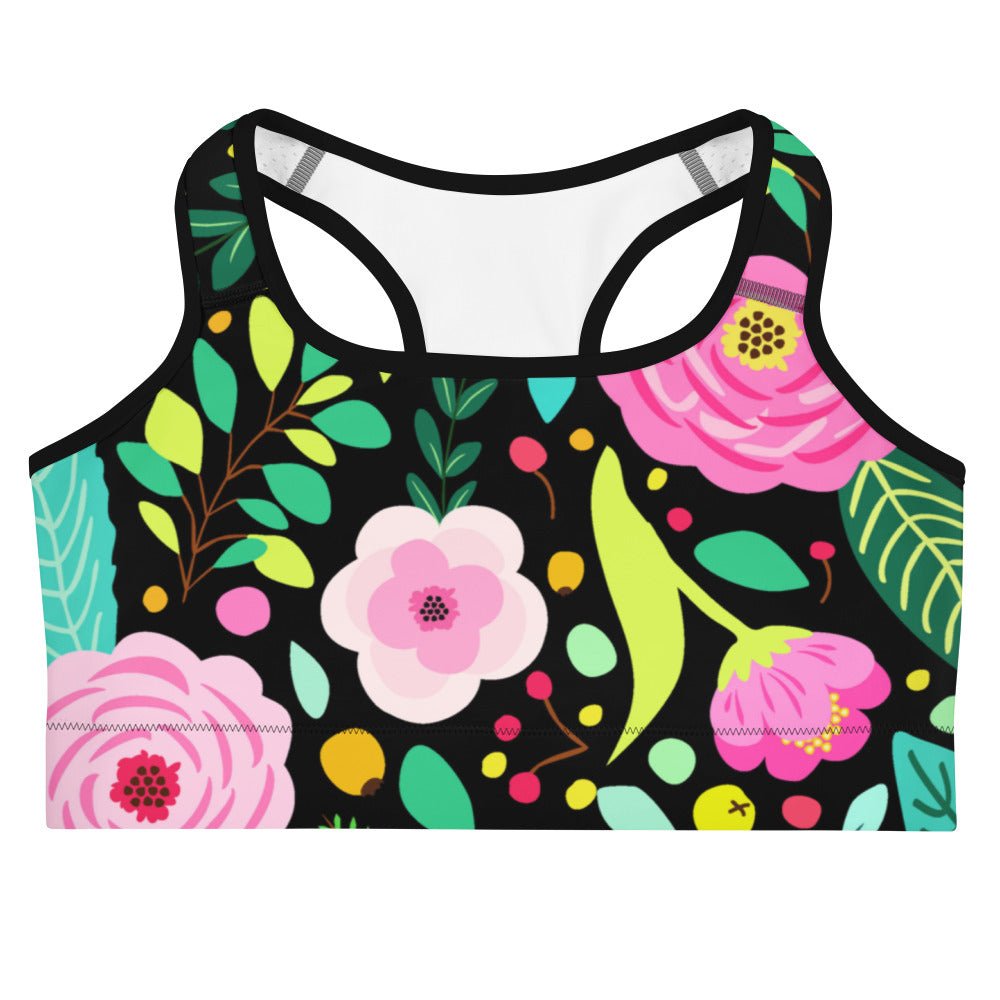Sport - BH in buntem floralem Muster - YogaStylz