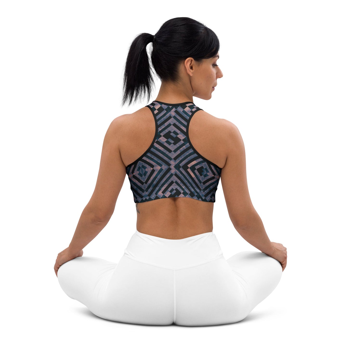 Sport - BH mit geometrischem Muster - YogaStylz