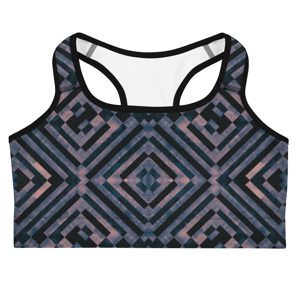Sport - BH mit geometrischem Muster - YogaStylz