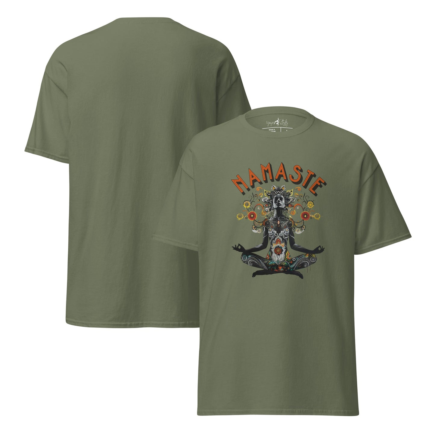 T-Shirt meditierende Frau – Achtsamkeit & Yoga Shirt – Spirituelles Unisex Shirt aus Baumwolle - Klassisches Unisex T-Shirt - YogaStylz
