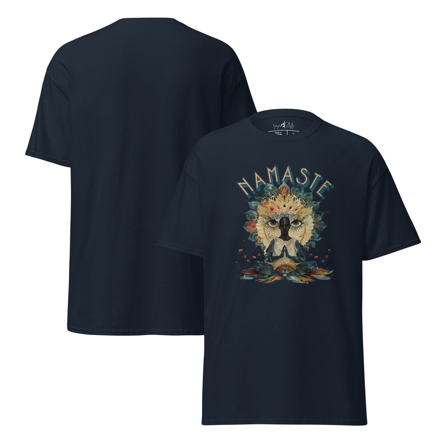 T-Shirt Namaste Boho Yoga – Spirituelles Unisex Shirt – Achtsamkeit & Baumwolle – Yoga Geschenk - Klassisches Unisex T-Shirt - YogaStylz