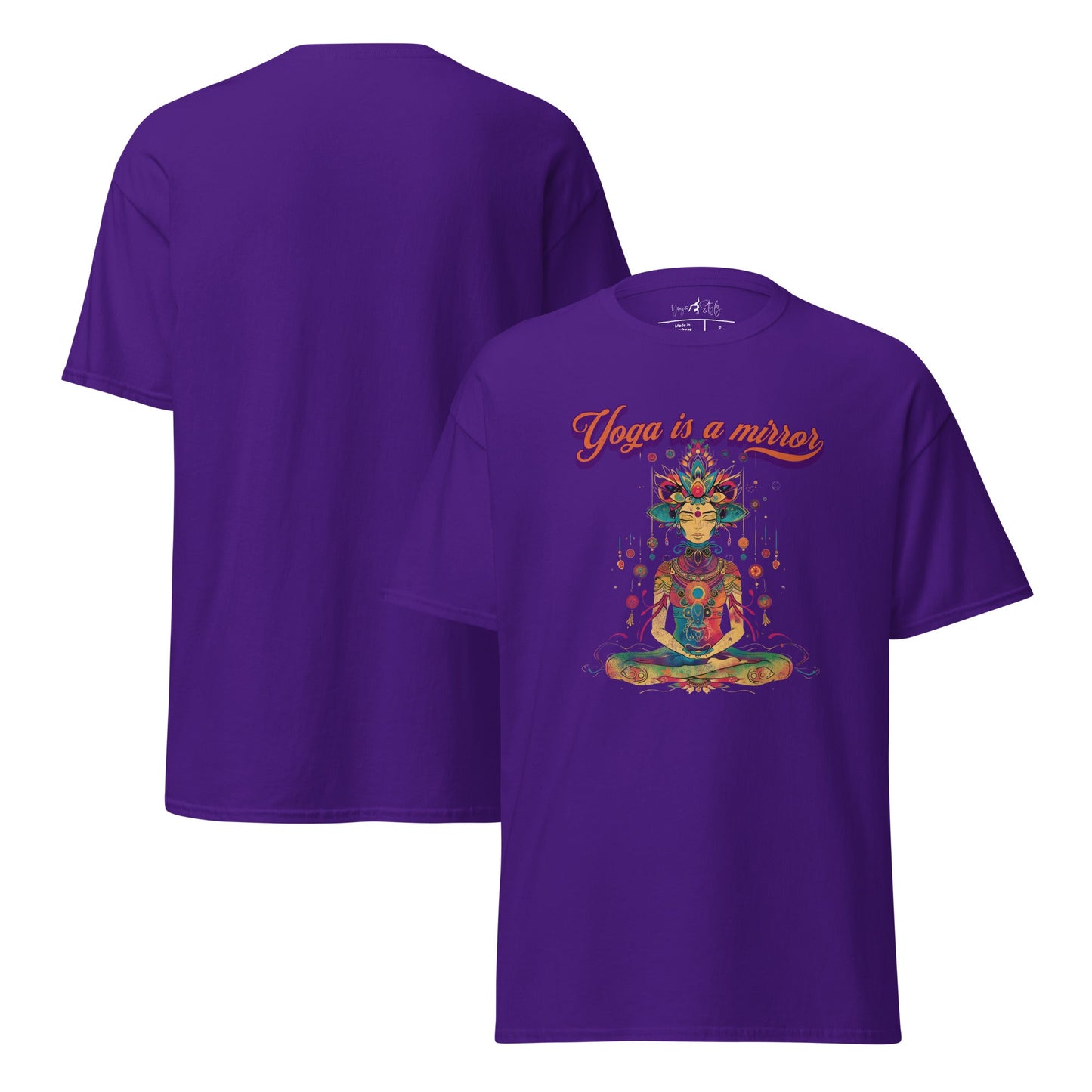 T-Shirt Yoga is a Mirror – Spirituelles Unisex Shirt – Achtsamkeit & Selbstreflexion – 100 % Baumwolle - Klassisches Unisex T-Shirt - YogaStylz