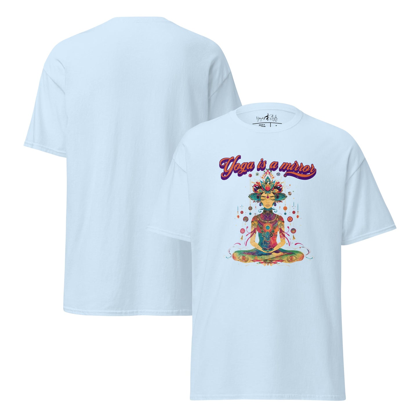 T-Shirt Yoga is a Mirror – Spirituelles Unisex Shirt – Achtsamkeit & Selbstreflexion – 100 % Baumwolle - Klassisches Unisex T-Shirt - YogaStylz