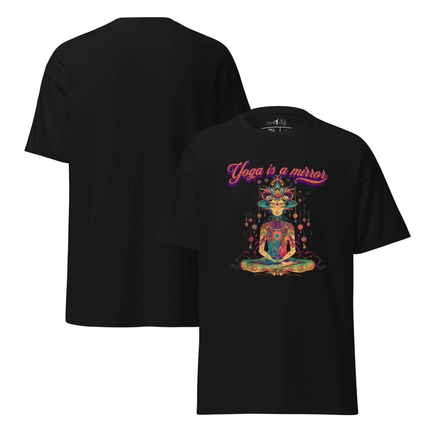 T-Shirt Yoga is a Mirror – Spirituelles Unisex Shirt – Achtsamkeit & Selbstreflexion – 100 % Baumwolle - Klassisches Unisex T-Shirt - YogaStylz