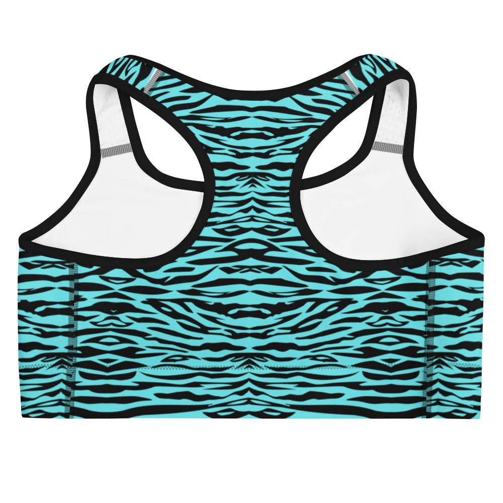Türkisblau getigerter Sport - BH - YogaStylz