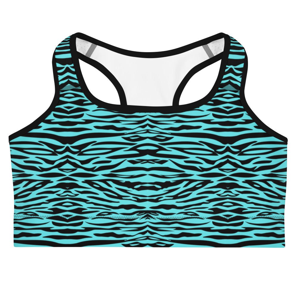 Türkisblau getigerter Sport - BH - YogaStylz