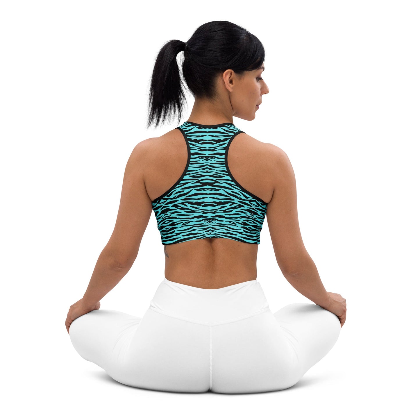 Türkisblau getigerter Sport - BH - YogaStylz
