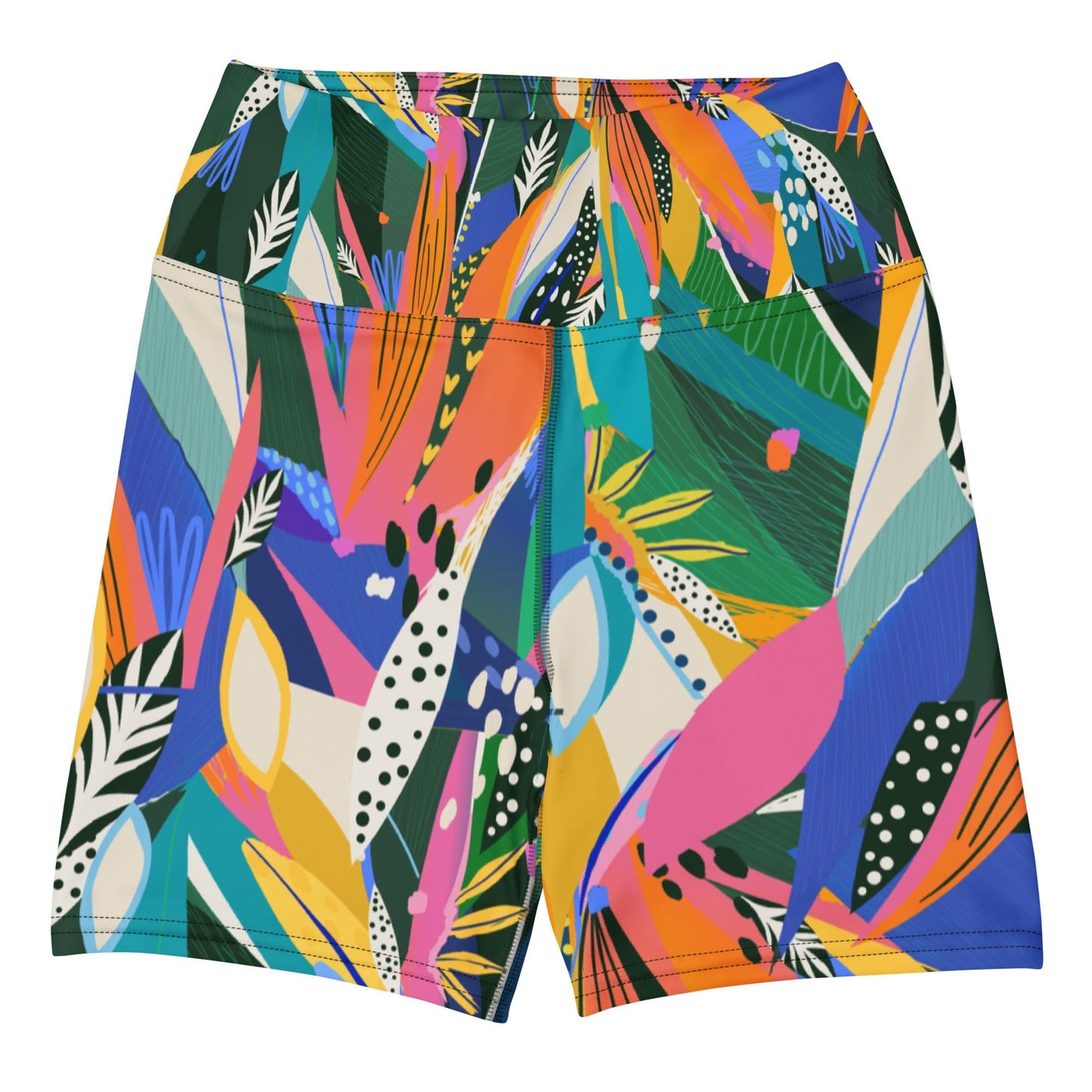 Yoga - Shorts Abstraktes Blumenmuster - YogaStylz