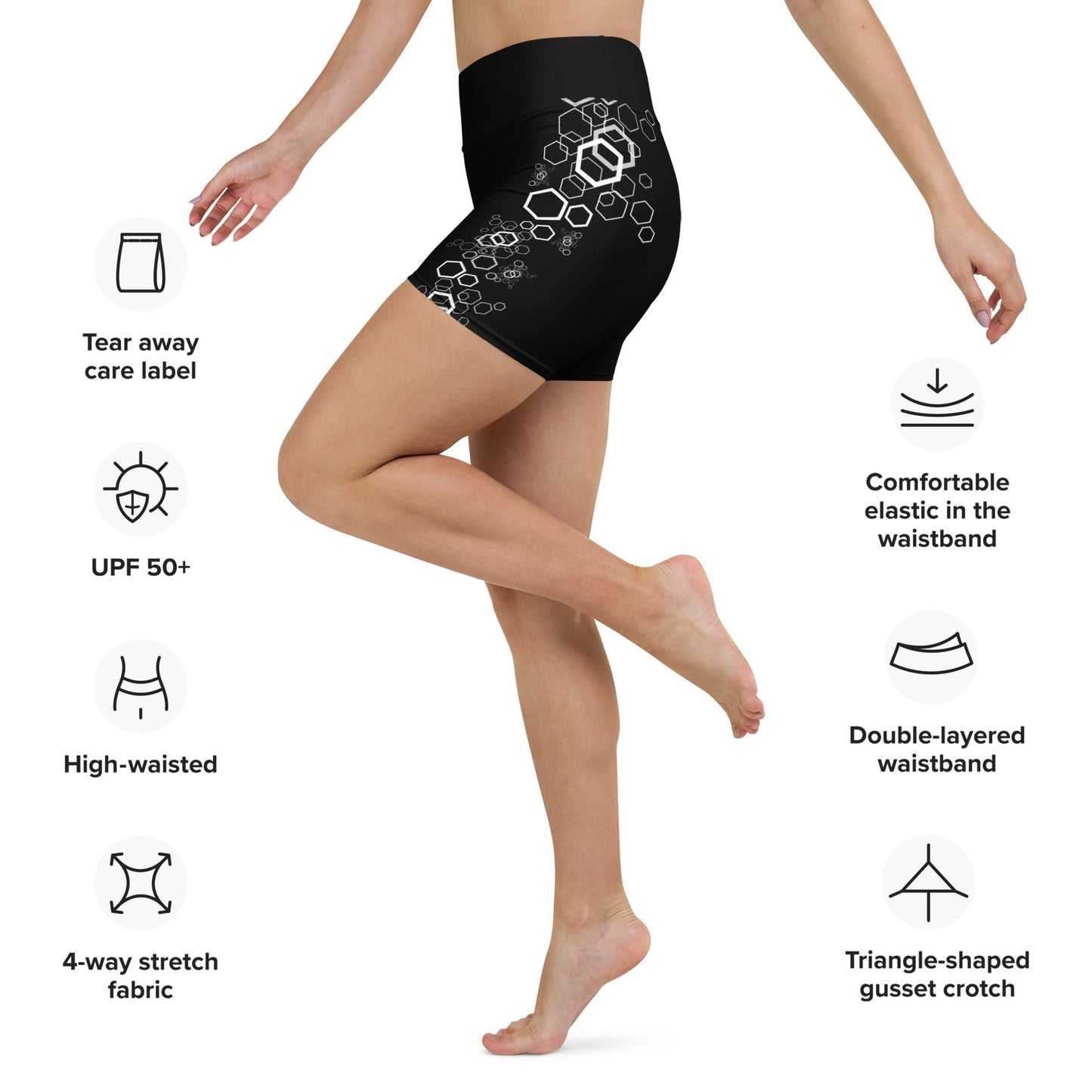 Yoga - Shorts im geometrischen Muster - YogaStylz