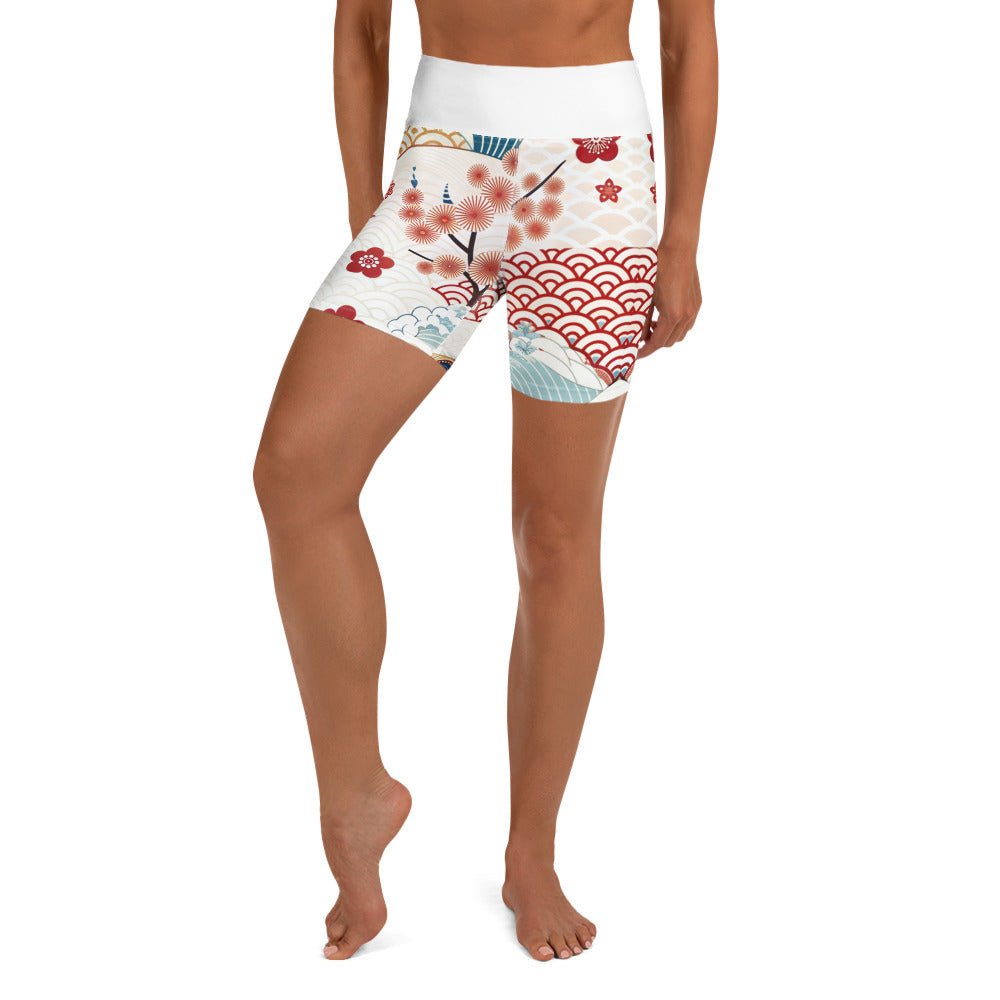 Yoga - Shorts mit abstraktem Muster - YogaStylz