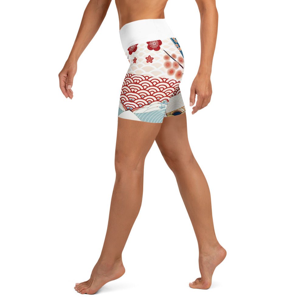 Yoga - Shorts mit abstraktem Muster - YogaStylz