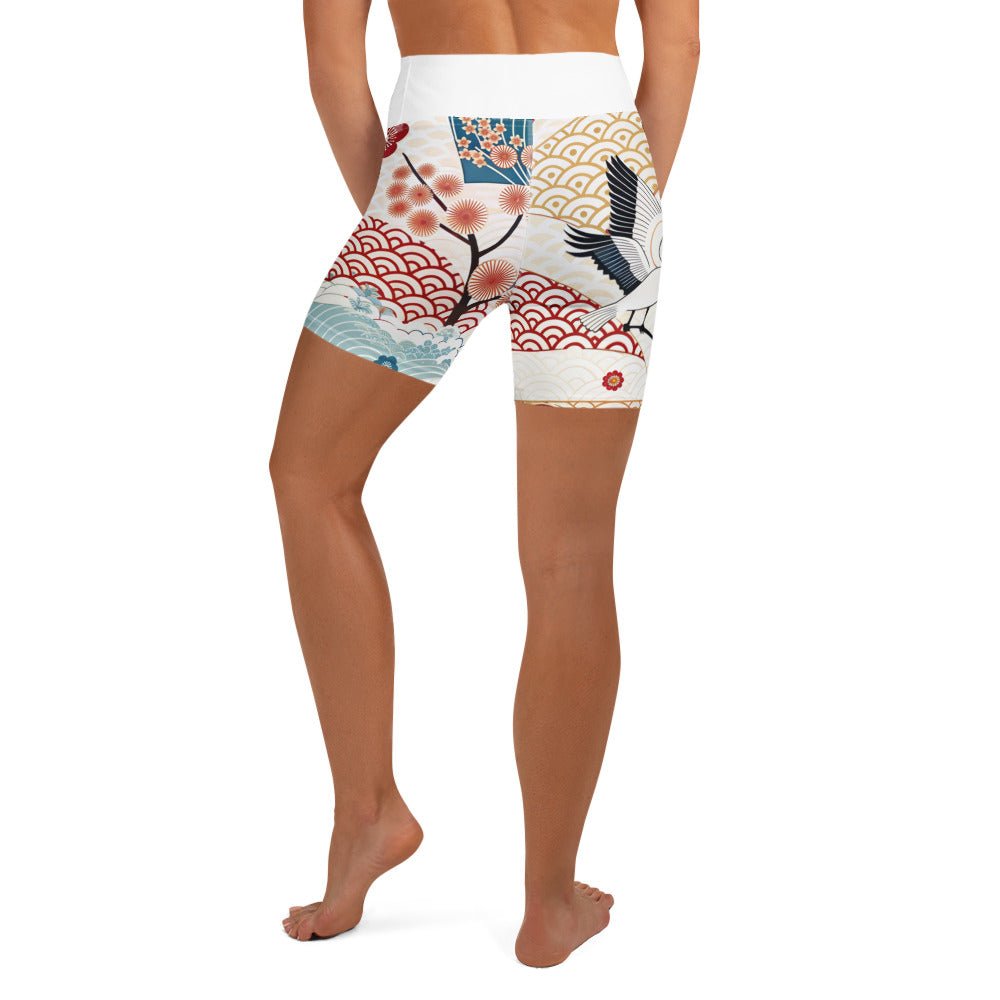 Yoga - Shorts mit abstraktem Muster - YogaStylz