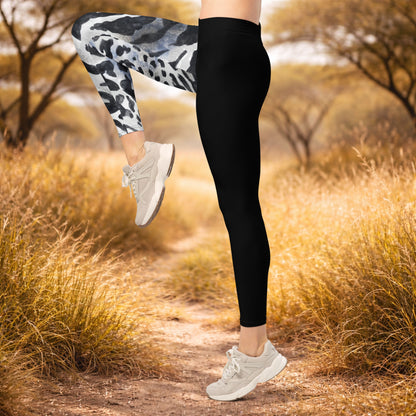 Leopard print leggings – Boho style &amp; comfort for yoga &amp; fitness
