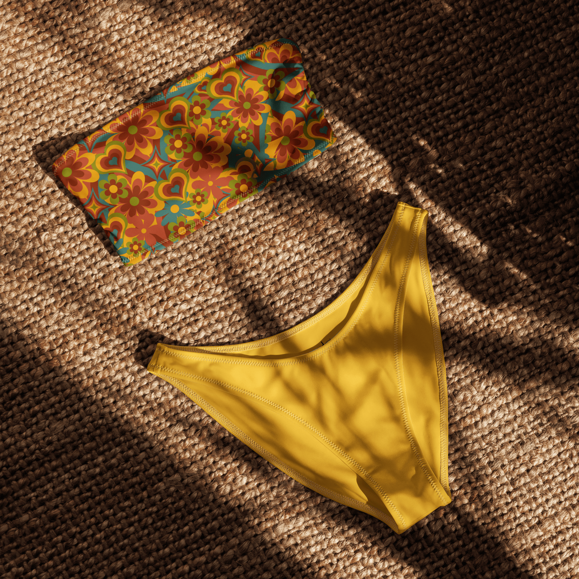 Bandeau - Bikini „Sunflower Boho“ – warm, wild & sommerleicht - YogaStylz