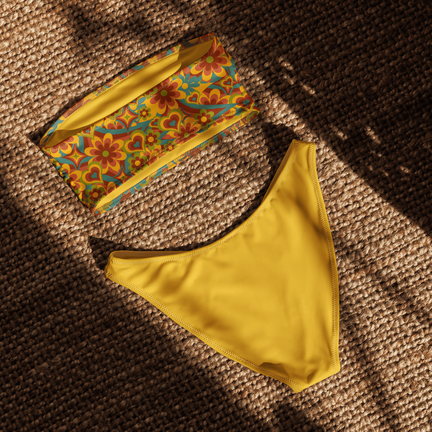 Bandeau - Bikini „Sunflower Boho“ – warm, wild & sommerleicht - YogaStylz