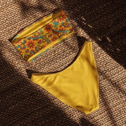 Bandeau - Bikini „Sunflower Boho“ – warm, wild & sommerleicht - YogaStylz