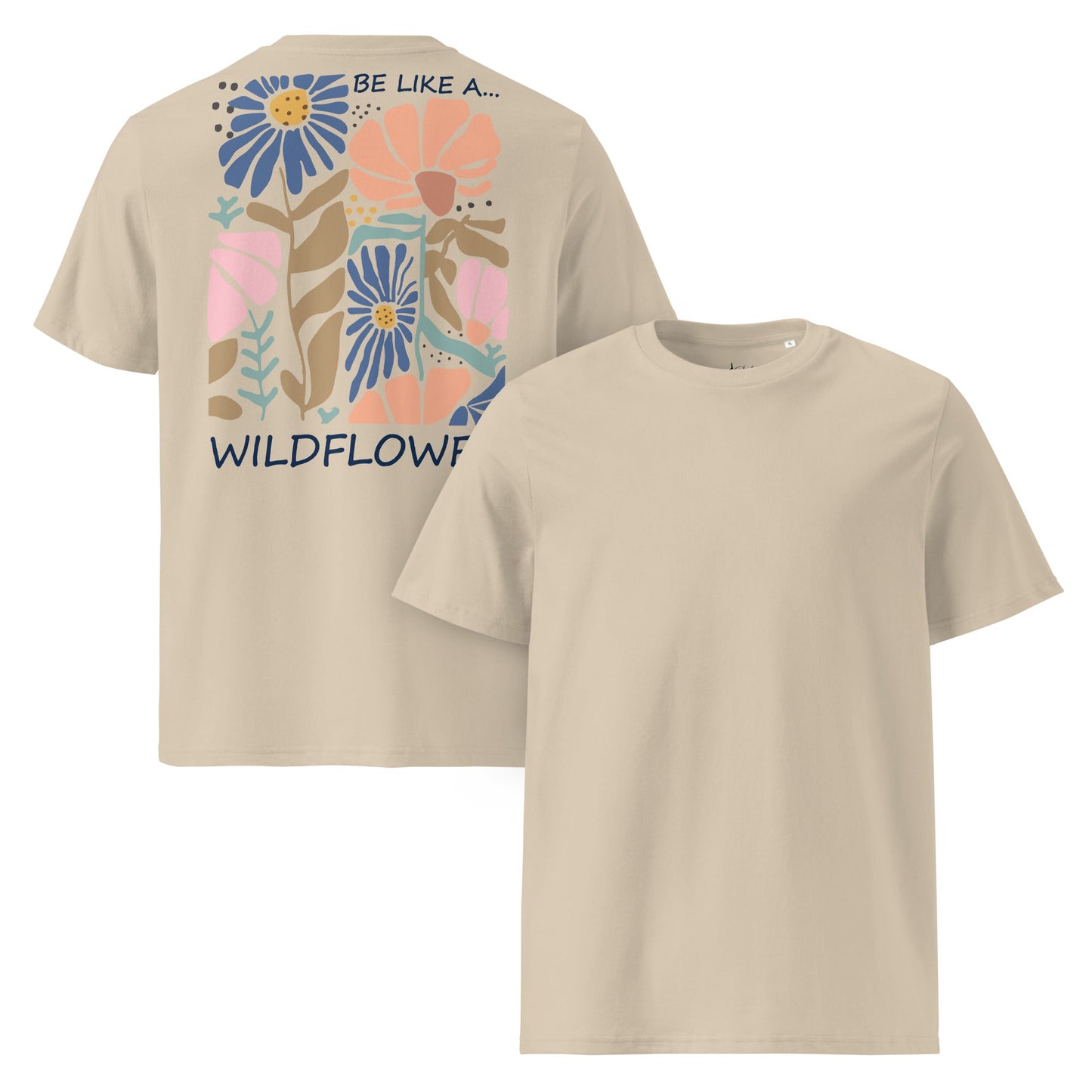 Be Like a Wildflower Shirt | Bio - Baumwolle Boho Shirt | Natürliches Design - YogaStylz