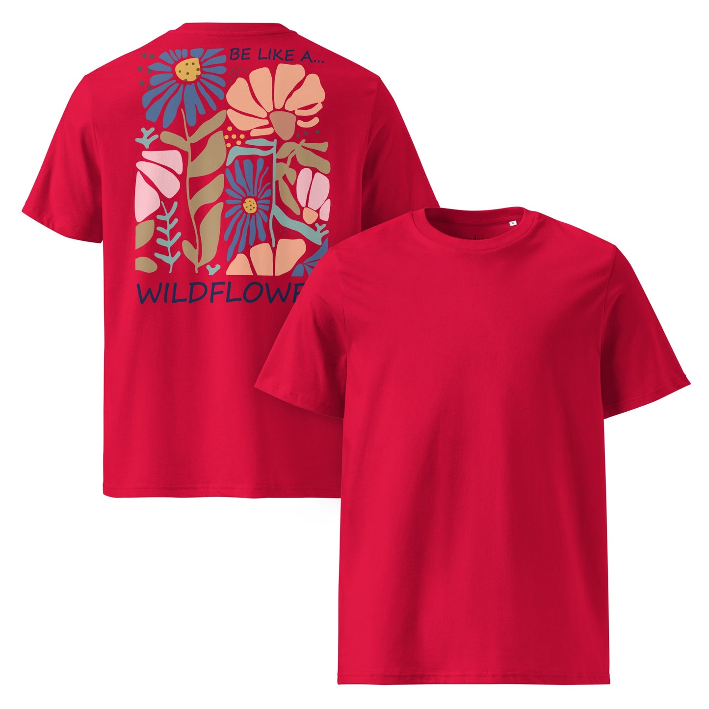 Be Like a Wildflower Shirt | Bio - Baumwolle Boho Shirt | Natürliches Design - YogaStylz