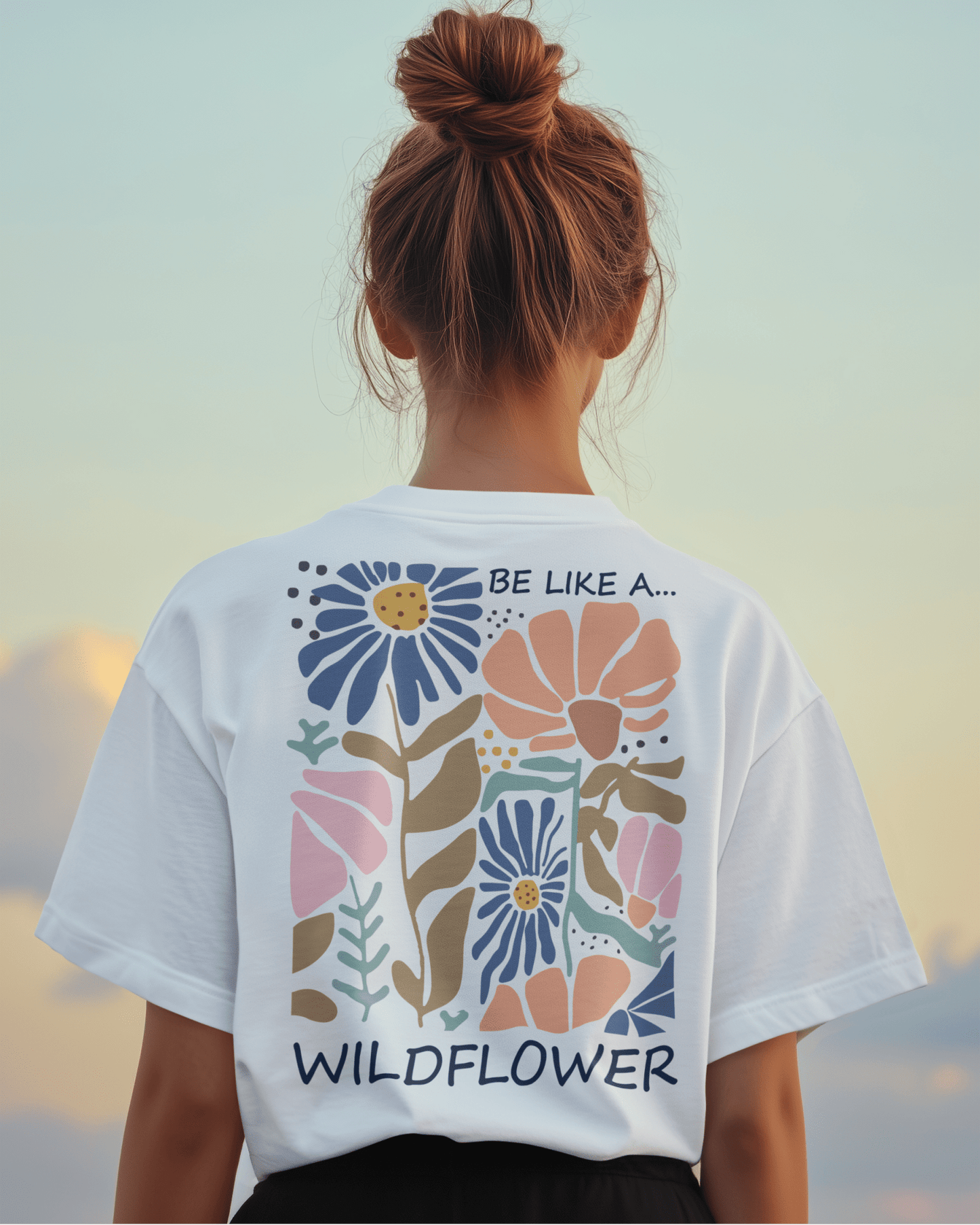 Be Like a Wildflower Shirt | Bio - Baumwolle Boho Shirt | Natürliches Design - YogaStylz