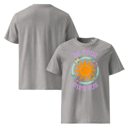 Be Your Own Sun T-Shirt – Bio Unisex Shirt mit Retro Sonne & Blumenmotiv - YogaStylz