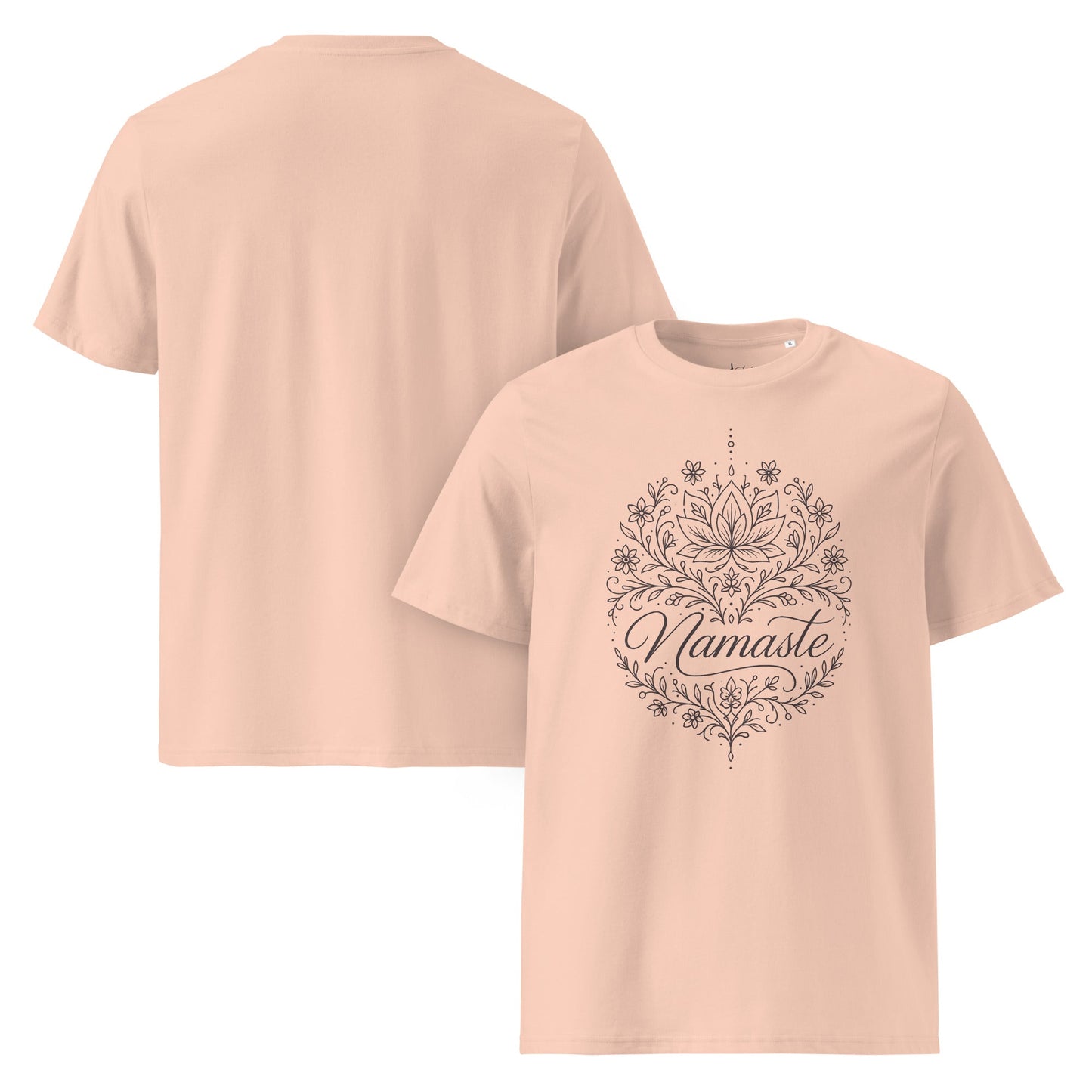 Bio - Baumwoll - T-Shirt - Boho Yoga Shirt – Filigranes Mandala Design – Spirituelles T-Shirt - YogaStylz