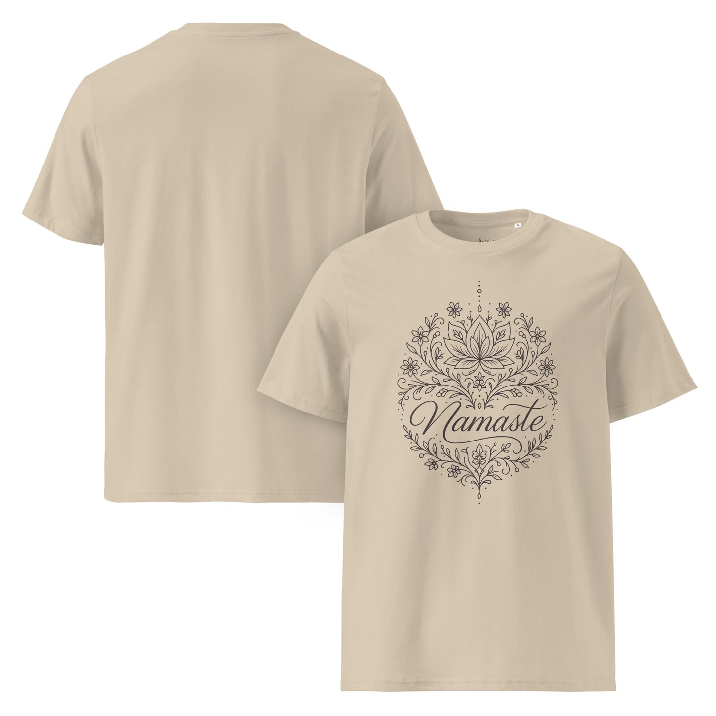 Bio - Baumwoll - T-Shirt - Boho Yoga Shirt – Filigranes Mandala Design – Spirituelles T-Shirt - YogaStylz