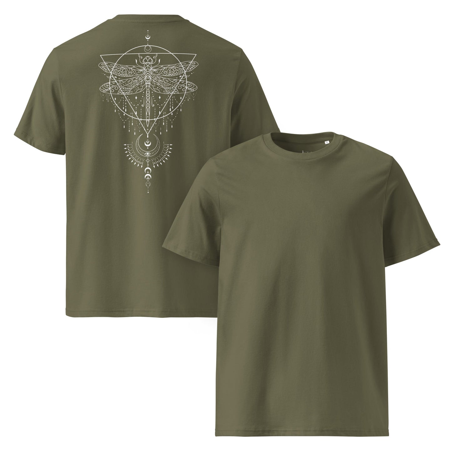 Bio Baumwoll T-Shirt | Spirituelles Rückenprint | Boho Mystik | Nachhaltig - YogaStylz