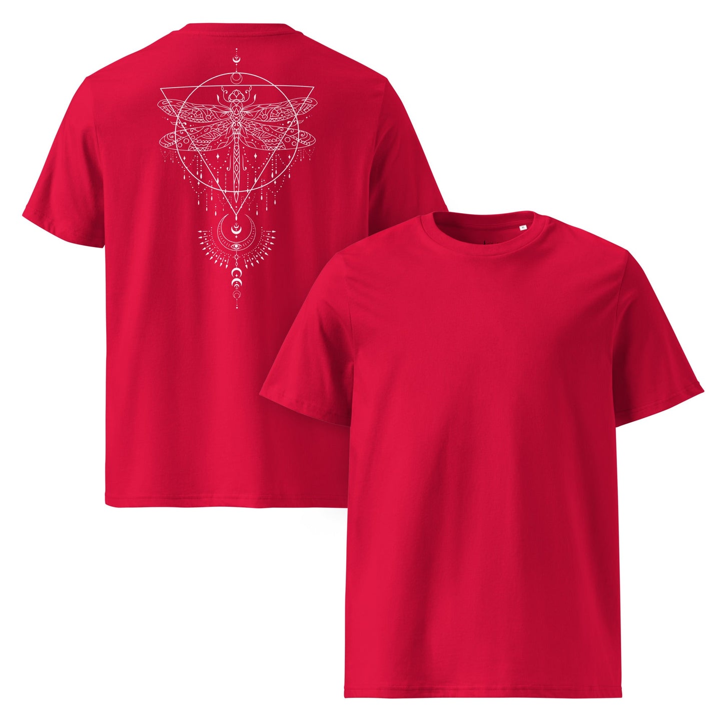 Bio Baumwoll T-Shirt | Spirituelles Rückenprint | Boho Mystik | Nachhaltig - YogaStylz