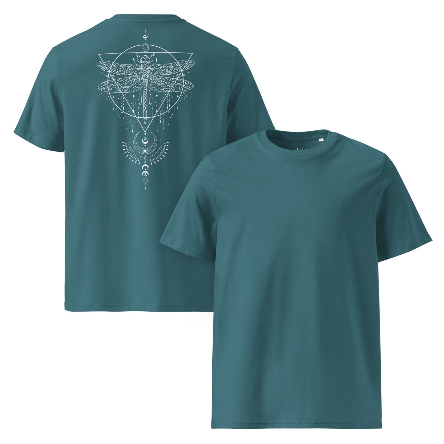 Bio Baumwoll T-Shirt | Spirituelles Rückenprint | Boho Mystik | Nachhaltig - YogaStylz