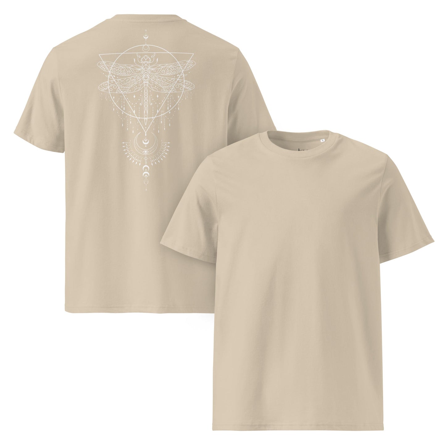 Bio Baumwoll T-Shirt | Spirituelles Rückenprint | Boho Mystik | Nachhaltig - YogaStylz