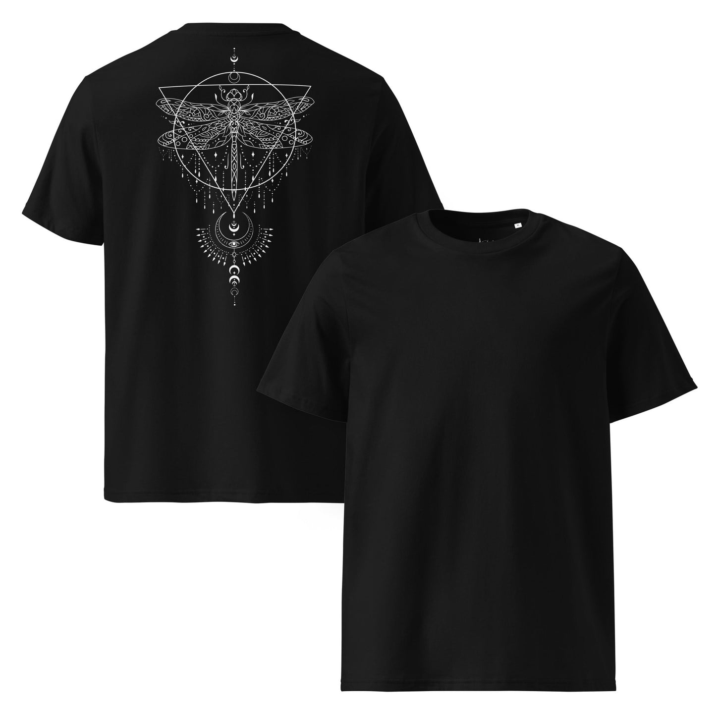 Bio Baumwoll T-Shirt | Spirituelles Rückenprint | Boho Mystik | Nachhaltig - YogaStylz