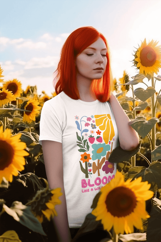 Bloom Like a Wildflower – Unisex Bio T-Shirt aus 100 % Bio - Baumwolle - YogaStylz