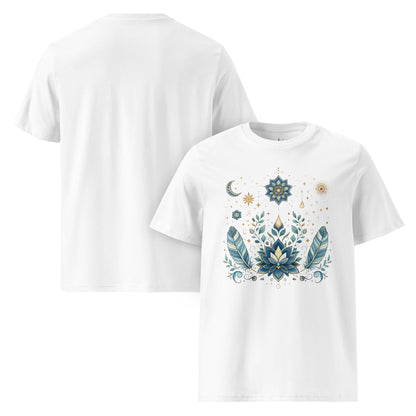 Boho Blumen T-Shirt | Spiritual Lotus Shirt | Unisex Bio Baumwolle - YogaStylz