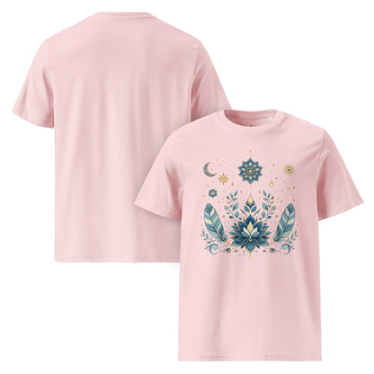 Boho Blumen T-Shirt | Spiritual Lotus Shirt | Unisex Bio Baumwolle - YogaStylz