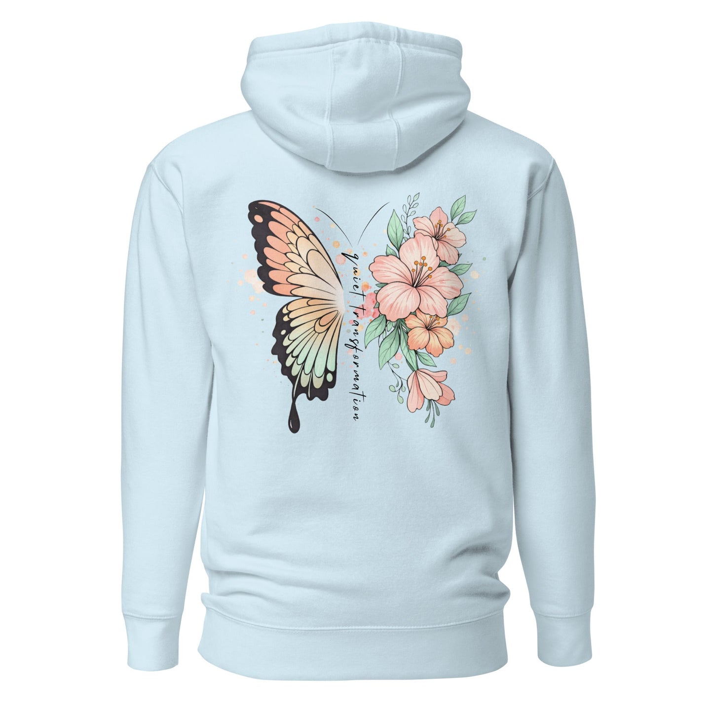 Butterfly Flower Hoodie | Kapuzenpullover | Quiet Transformation Design - YogaStylz