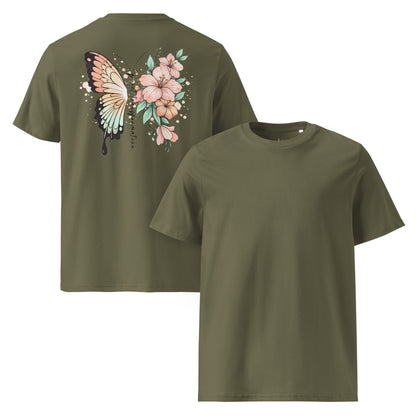 Butterfly Flower T-Shirt Damen | Bio Baumwolle Shirt - YogaStylz