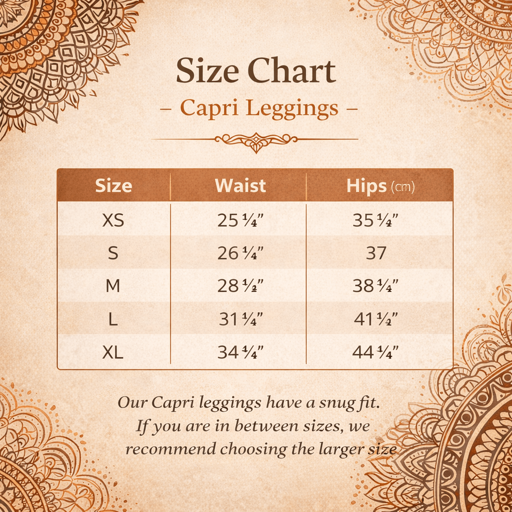Capri - Leggings – Boho Mandala - Design - YogaStylz