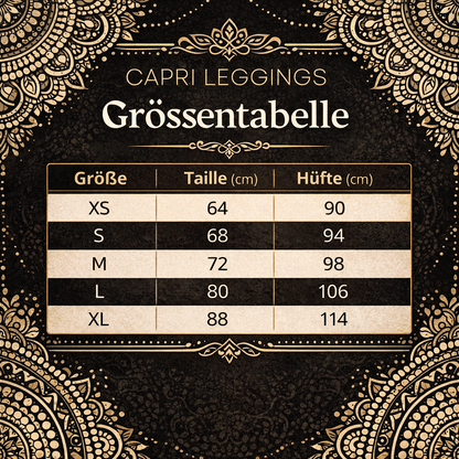 Capri - Leggings – Mandala - Design in Schwarz & Weiß - YogaStylz