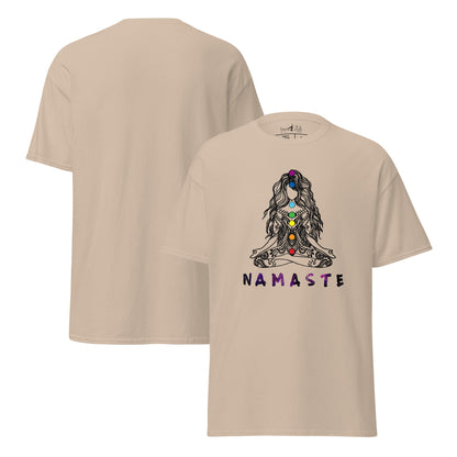 Chakra Namaste T-Shirt – Boho Yoga Shirt – Spirituelles Unisex T-Shirt aus 100 % Baumwolle - Klassisches Unisex T-Shirt - YogaStylz