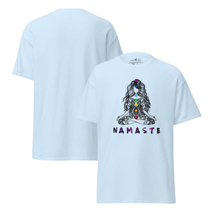 Chakra Namaste T-Shirt – Boho Yoga Shirt – Spirituelles Unisex T-Shirt aus 100 % Baumwolle - Klassisches Unisex T-Shirt - YogaStylz