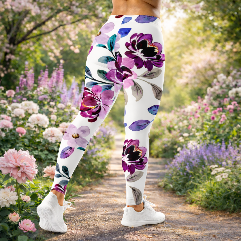Everyday Blossom Leggings – Zartes Blumenmuster & Komfort - YogaStylz