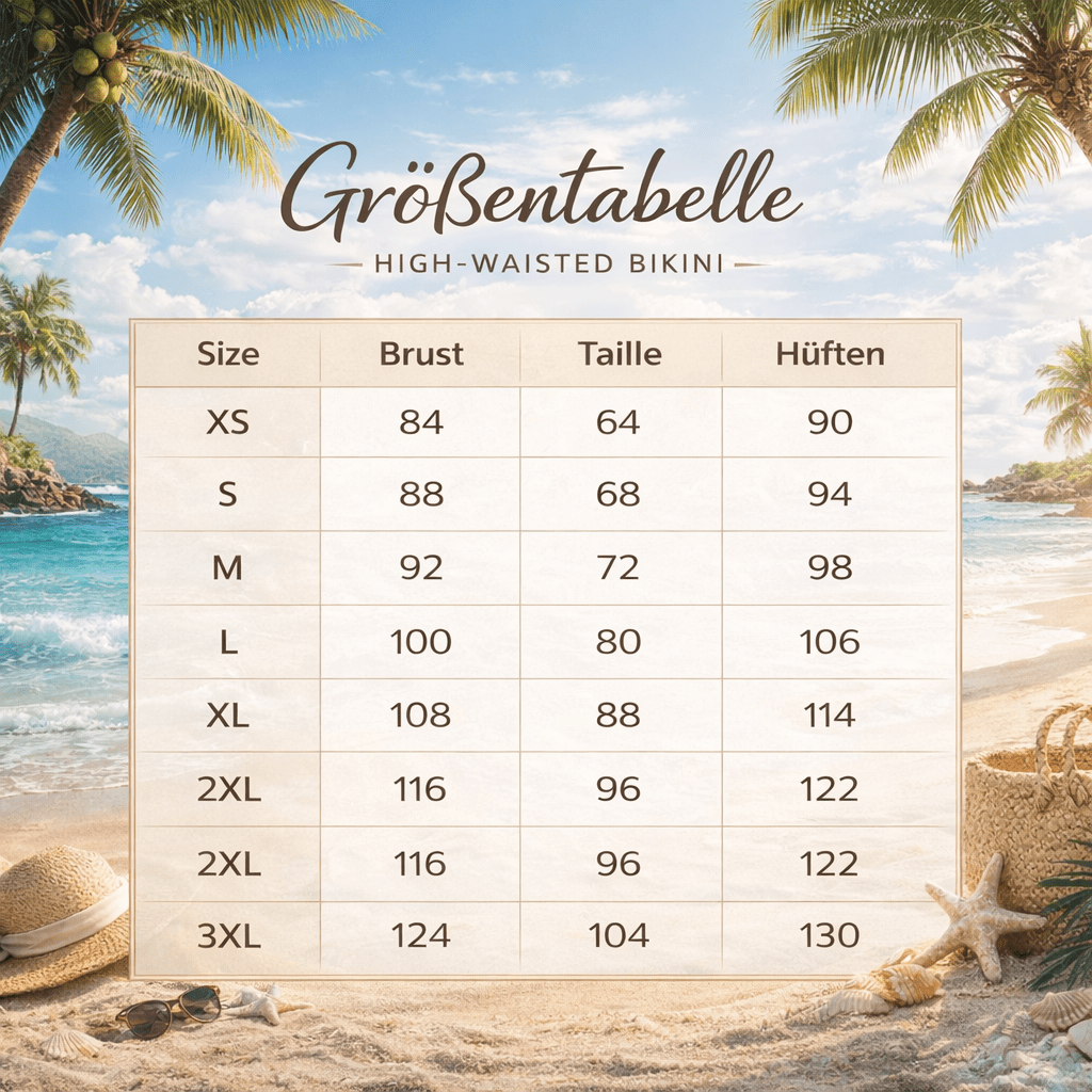 High Waist Bikini „Ocean Pattern“ - YogaStylz