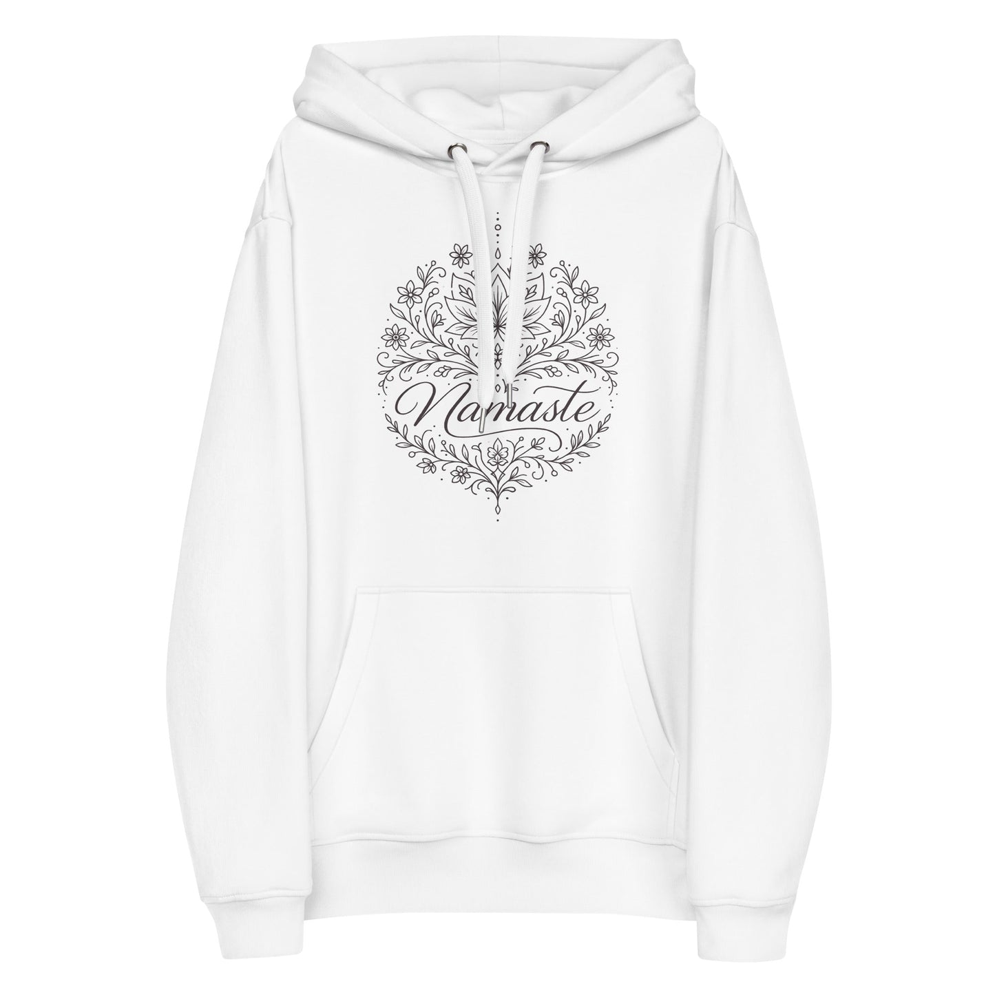 Hochwertiger Öko Kapuzenpullover – Namaste Boho Hoodie –Spirituell & Achtsamkeit – Nachhaltiger Kapuzenpullover – Bio & Recycelt - YogaStylz