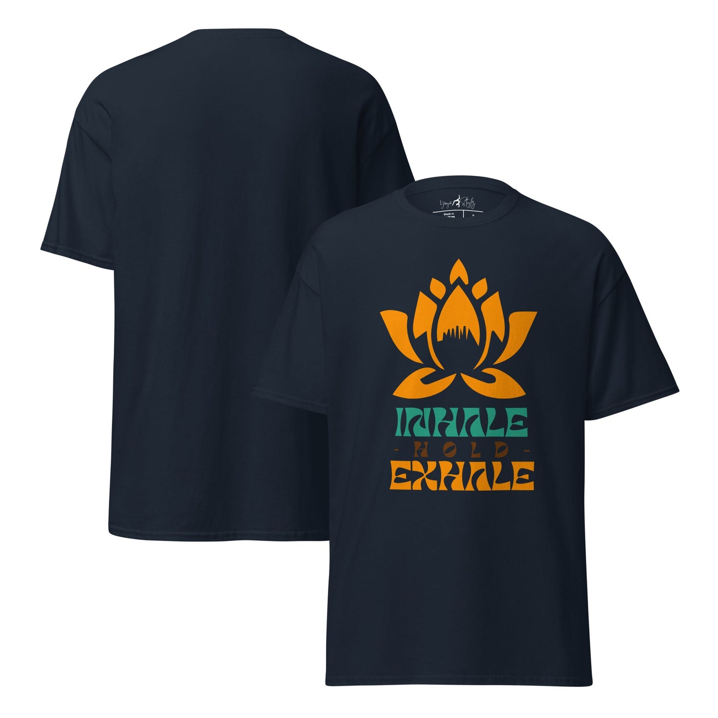 Inhale Exhale T-Shirt – Achtsamkeit & Meditation Design – Unisex Baumwoll - Shirt – Yoga Mindfulness Geschenk - YogaStylz